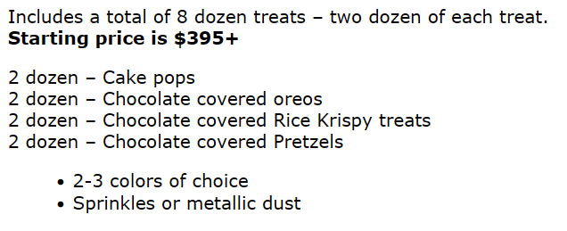 Intimate Party Package - Perfect for 30 guests 